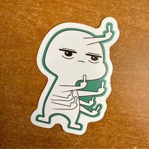 Green and‎ White Reptile Sticker